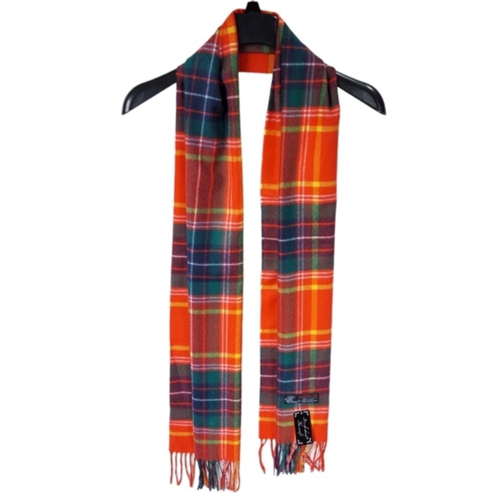 Cashmere Feel Classic Scarf Red Multicolor Plaid Winter Scarf Soft New Warm